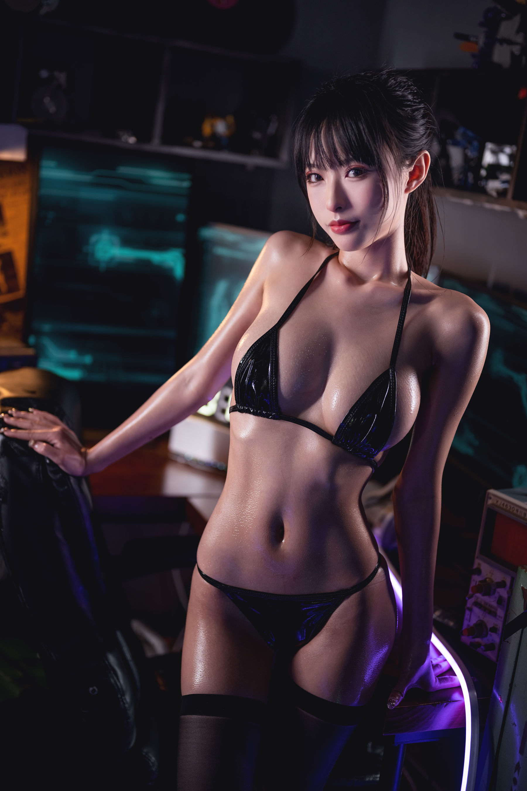 [COS福利]尤物清水由乃–抹油比基尼插图1